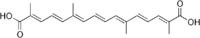 Skeletal formula of crocetin