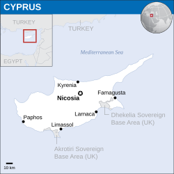 Location of Cyprus