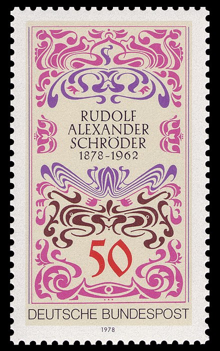 Centenaire de la naissance de Schröder : timbre de 1978 de la Deutsche Bundespost