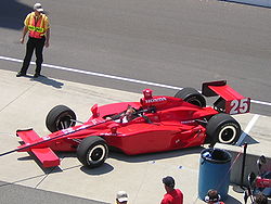 Roth's car after practicing for the 2007 Indy 500. DSCN1677.JPG