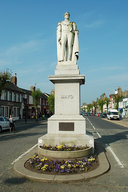 Statue of Lord Mayo in the town of Cockermouth