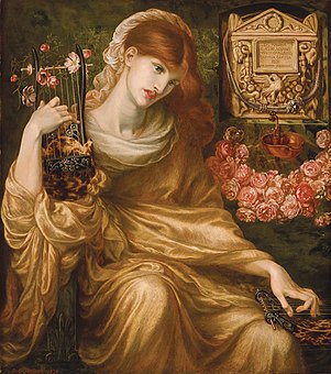 Dante Gabriel Rossetti - La viuda romana (Dîs Manibus).jpg