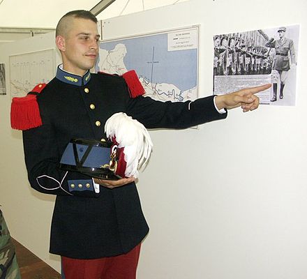 A first year officer cadet of the école spéciale militaire de Saint-Cyr