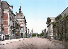 Cavalierstrasse in 1900 with the Erbprinzliches Palais Dessau