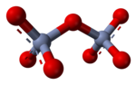 Space-filling model of the dichromate anion