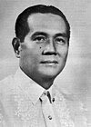 Black and white photographic portrait of Diosdado Macapagal