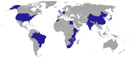 Location of diplomatic missions of Malawi Diplomatic missions of Malawi.png