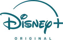 Logo des productions Disney+ Original. Le mot Original est écrit en lettres capitales bleu marine et assez espacées (O R I G I N A L) en dessous du logo Disney+ avec une taille d'écriture assez petite.