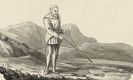 Use of a divining Rod observed in Great Britain in the late 18th century