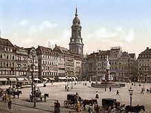 Altmarkt mit Kreuzkirche, um 1900