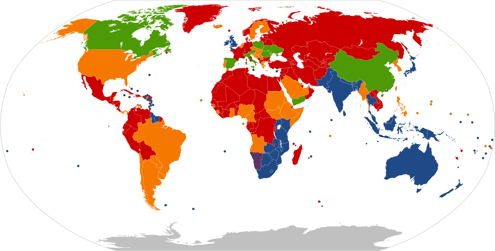 Sides of the world. Карта левостороннего и правостороннего движения в мире. Карта стран с левосторонним и правосторонним движением. Страны с левосторонним движением на карте.