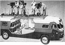 Dumont Telecruiser, an early production truck developed by the US DuMont Television Network in 1949 DuMont Telecruiser - Early TV production truck.jpg