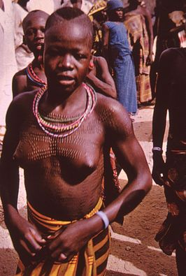 Meisje in Mokolo in 1969