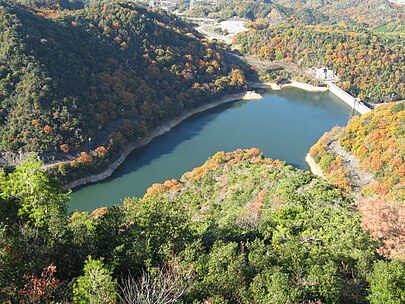 Eiraku Dam in theOkuyama-Ameyama Nature Park Eiraku Dam2.jpg