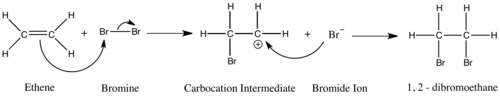 Double headed arrows show the movement of electron pairs.