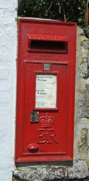 File:Elizabeth II postbox on Penmenner Road, Lizard - geograph.org.uk - 5476716.jpg