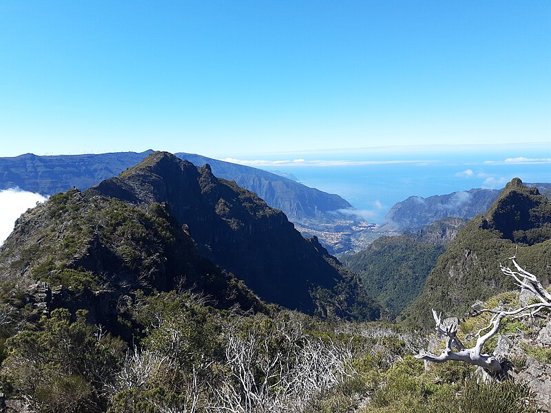 File:Encumeada, Madeira, PR 1.3, view to S. Vicente from high ridge.jpg