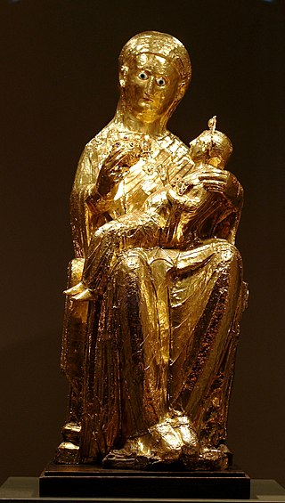 <span class="mw-page-title-main">Golden Madonna of Essen</span> Gold-covered statue of the Virgin and Child in Essen Cathedral, Germany