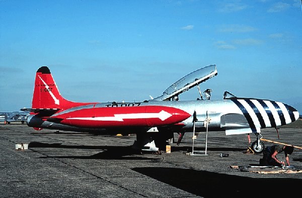 T-33 (former TF-80C) 49-1007 of the 22d FS, 36th Fighter Wing, 1950