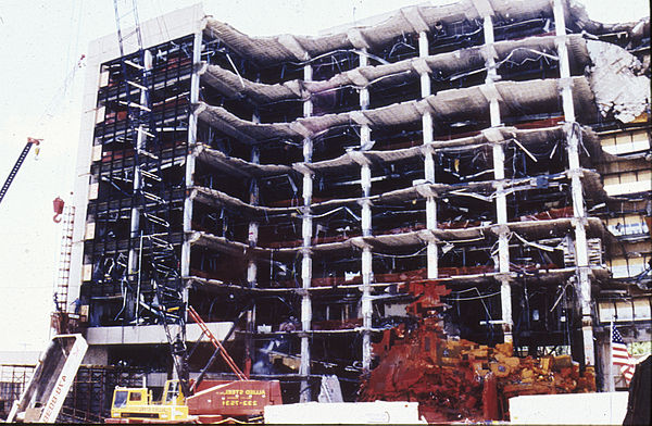 Aftermath of the Oklahoma City bombing, the deadliest domestic terrorist attack in United States history