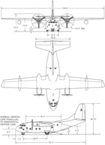 Thumbnail for File:Fairchild C-123B Provider 3-view line drawing.png