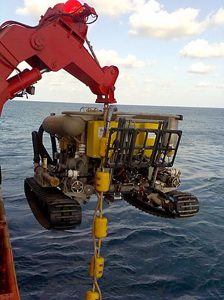 <span class="mw-page-title-main">Bottom crawler</span> Underwater exploration and recovery vehicle that moves about on the bottom with wheels or tracks