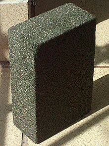 Block of foam glass Foamed glass block.jpg