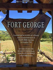 Notice written in French in the old Fort George