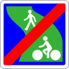 End of pedestrian and cycle route