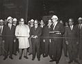 Ceaușescu cutting a ribbon there in the same year