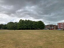 A view across the outfield of the former ground in 2022. Garrison2 grass.jpg