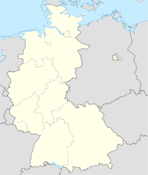 ドイツ・ブンデスリーガ1989-1990の位置（西ドイツと西ベルリン内）
