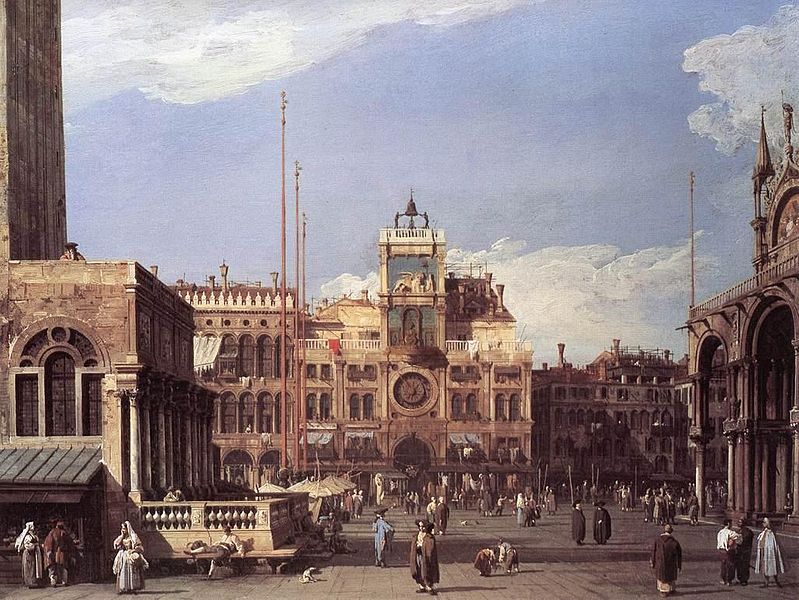 File:Giovanni Antonio Canal, il Canaletto - Piazza San Marco - the Clocktower - WGA03885.jpg