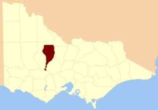 County of Gladstone Cadastral in Victoria, Australia