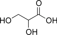 Strukturformel von Glycerinsäure