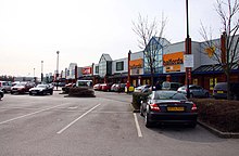 Retail park on the site of the former Crewe Stadium (2010) Grand Junction Retail Park in Crewe (geograph 1814494).jpg