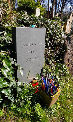 Grave of Douglas Adams, Highgate.jpg