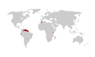 Área de distribución de Poecila reticulata