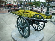 A cannon located at the Town Square of Hong Kong Disneyland HK Disneyland Main Street 1.jpg