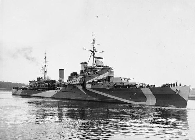 HMS Bermuda, flagship of the Commander-in-Chief, South Atlantic in the early 1950s
