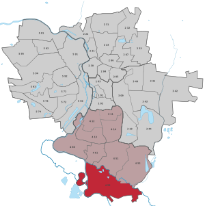 Localização do distrito de Planena em Halle (Saale) (mapa clicável)