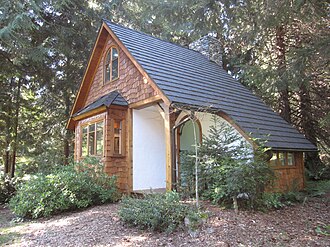 Artist's individual cottage at the Hedgebrook Artist Colony Hedgebrook cottage 2.jpg