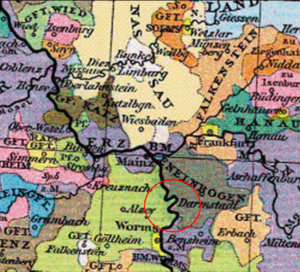 Herrschaft Franckenstein ohne Exklaven vor 1600