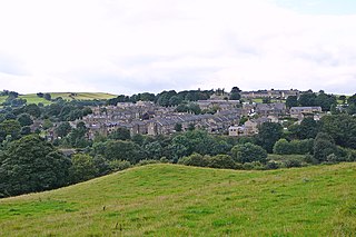 Holywell Green Village in West Yorkshire, England