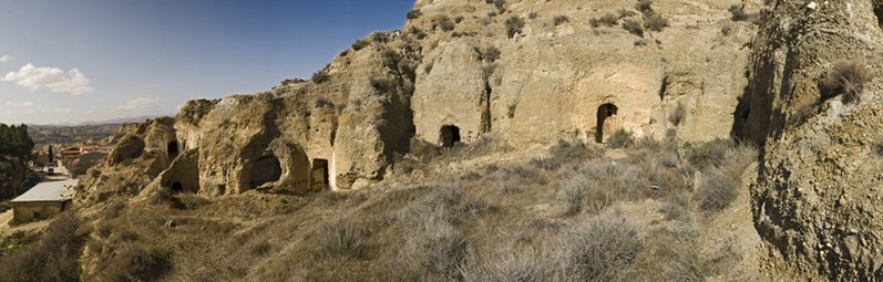 Maisons troglodytiques à Purullena, Espagne.