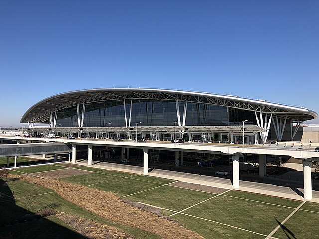 Exterior of the Col. H. Weir Cook Terminal in 2019