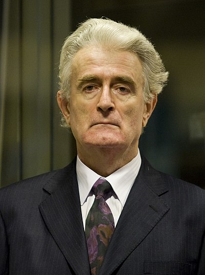 Karadžić at his trial in July 2008