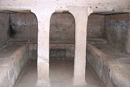 Inside a tomb