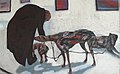 Hunderücken, 2007, Pigment/Kasein/Öl auf Leinwand