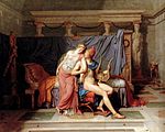 Helena och Paris av Jacques-Louis David 1788.